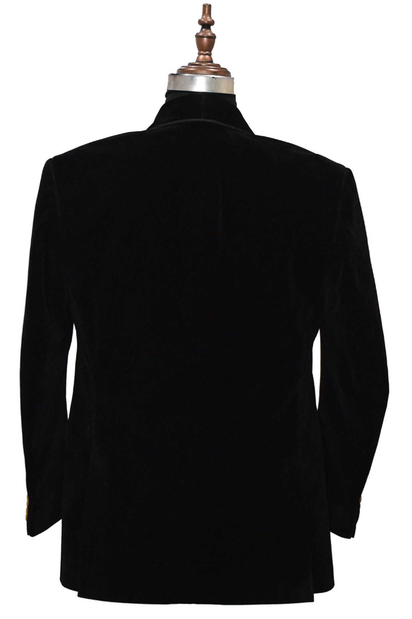 Black Velvet Smoking Jacket with Frog Closure