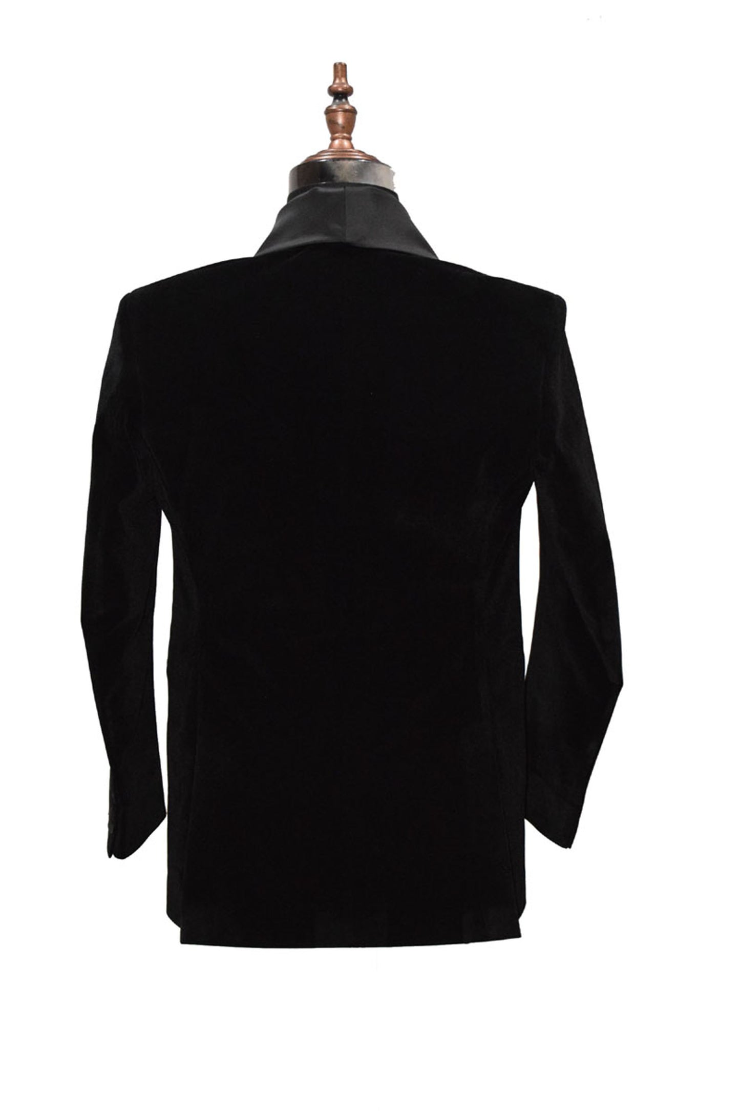 Black Velvet Smoking Jacket with Frog Closure